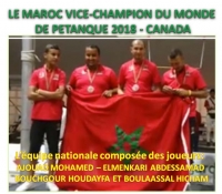 Le Maroc Vice-Champion du Monde de pétanque et Médaille de Bronze au tir de Précision Canada 2018